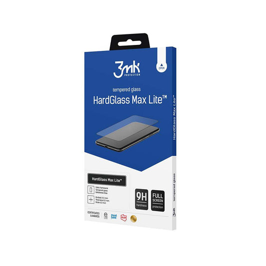 3MK HardGlass schermbeschermfolie voor Apple iPhone 16 Pro Max, gehard glas, volledige lijm, zwart