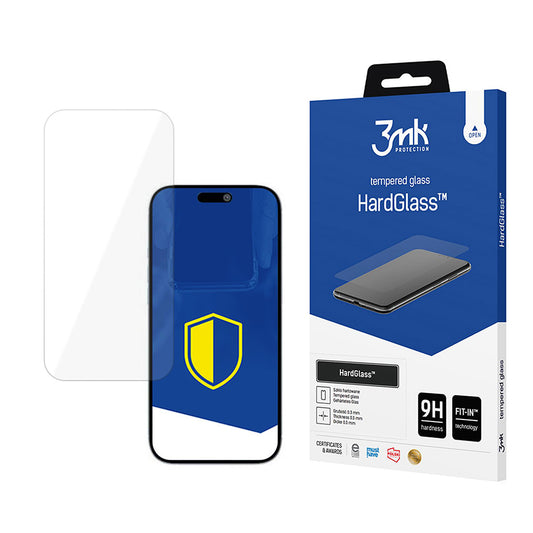 Film de protection d'écran 3MK HardGlass pour Apple iPhone 17 Air, Verre Trempé, Full Glue