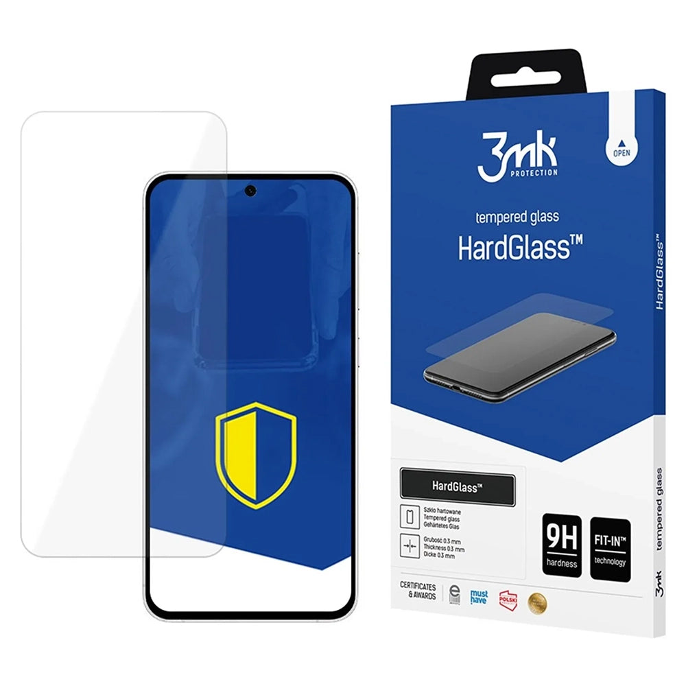 Film de protection d'écran 3MK HardGlass pour Samsung Galaxy S25 FE, Verre Trempé, Full Glue