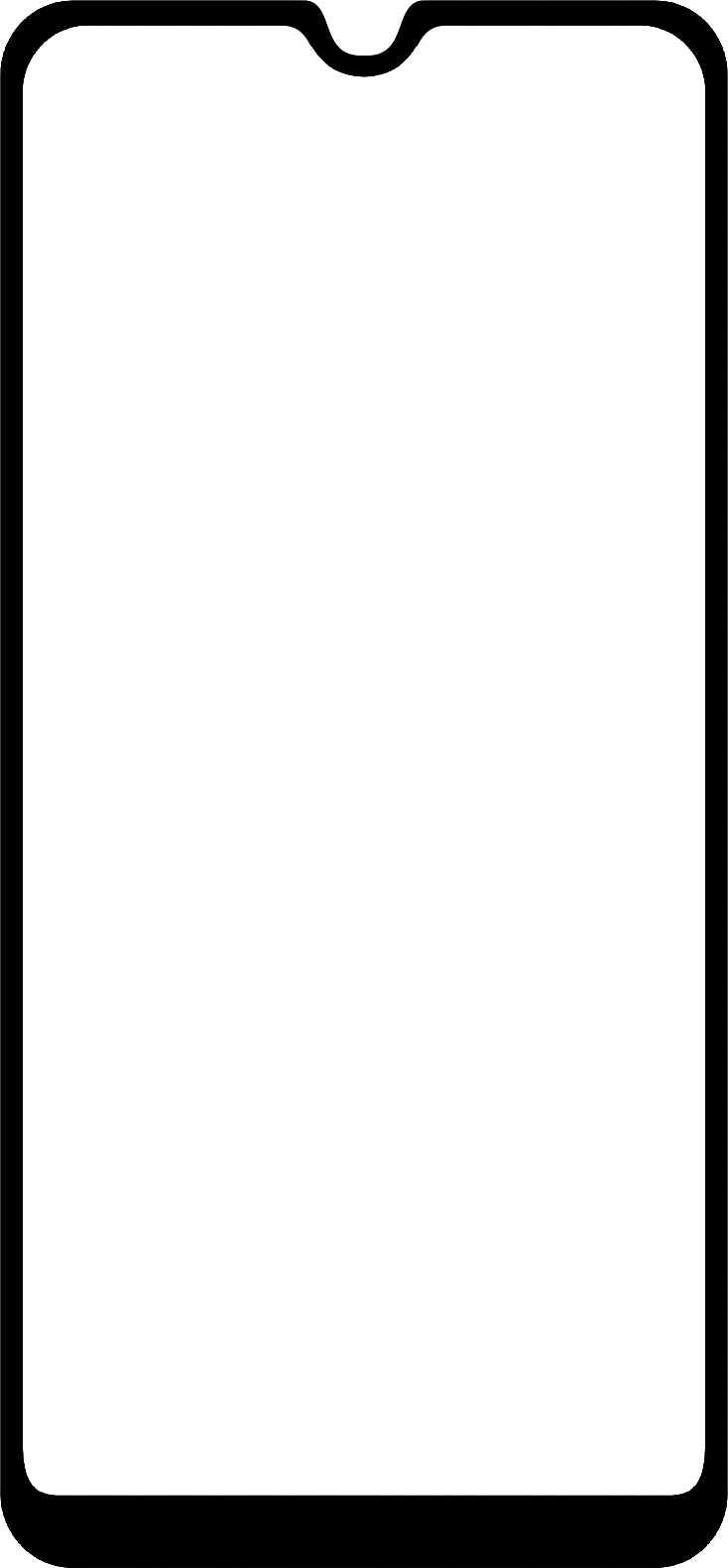 BLUE Shield Displayschutzfolie für Samsung Galaxy A20e A202, abgeschirmtes Glas, Vollverklebung, Case Friendly, Schwarz