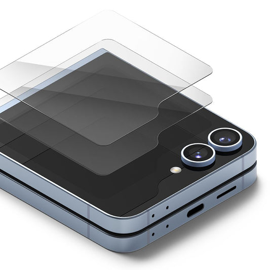 Beschermfolie Ringke Cover Display voor Samsung Galaxy Z Flip6 F741, Gehard Glas, AB Ultra Glue, Set van 2 stuks