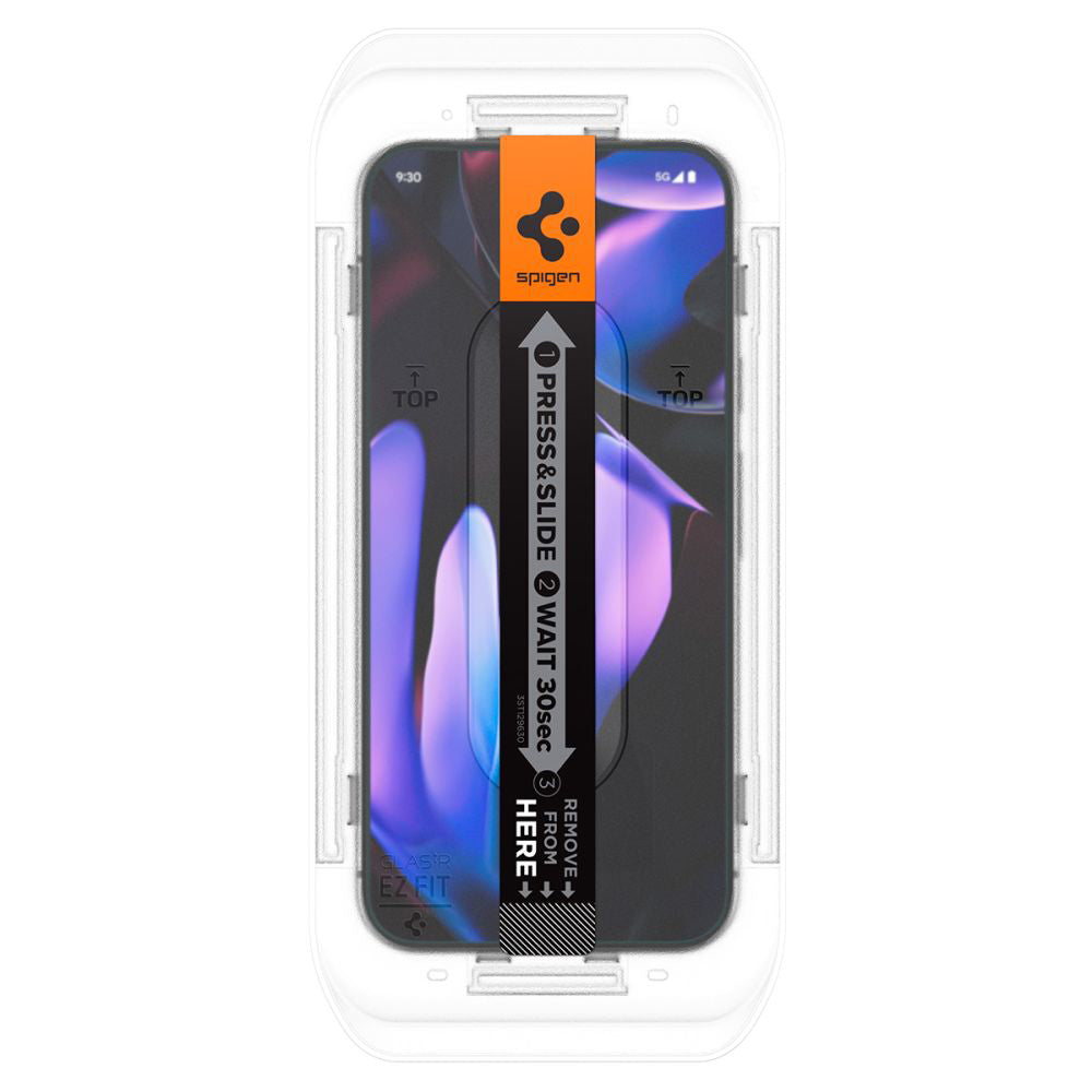 Privacy Screen Protector Spigen GlastR EZ FIT voor Google Pixel 9 Pro XL, Gehard Glas, Volledige Lijm, Set van 2 stuks AGL09313