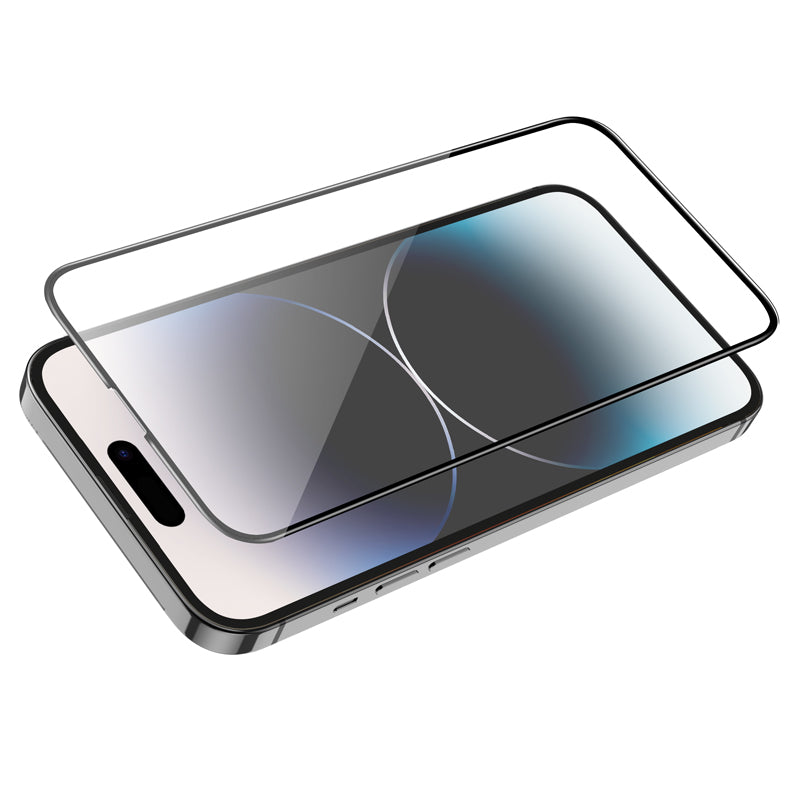 Schutzfolie HOCO G16 für Apple iPhone 14 Pro Max, Gehärtetes Glas, Vollkleber, 5D, Schwarz