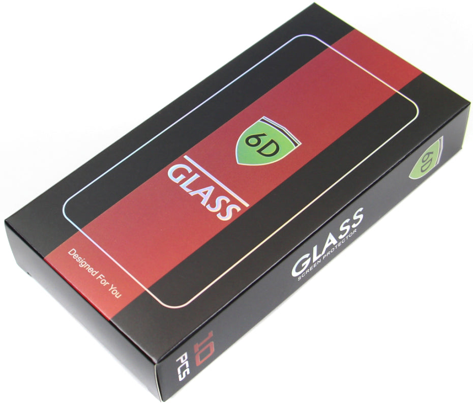 Film de protection d'écran OEM pour Apple iPhone 17e / 16e / 14 / 13 Pro, Verre trempé, Collage complet, Lot de 10 pièces, 6D, Noir
