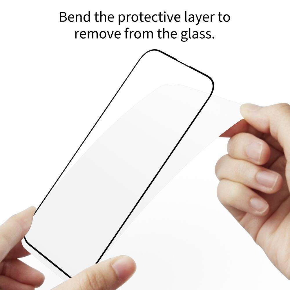 Tech-Protect FIT+ Displayschutzfolie für Motorola Moto G77 / G67, gehärtetes Glas, Full Glue, 2er Set, 2.5D, Schwarz