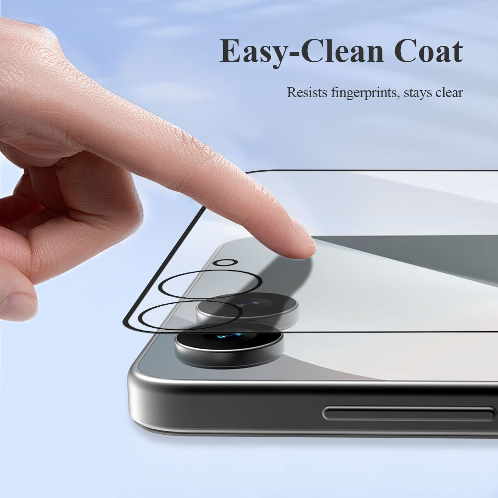 Film de protection écran extérieur Lereach pour Samsung Galaxy Z Flip8 F776 / Galaxy Z Flip7 F766, verre trempé, collage complet, lot de 2 pièces, noir