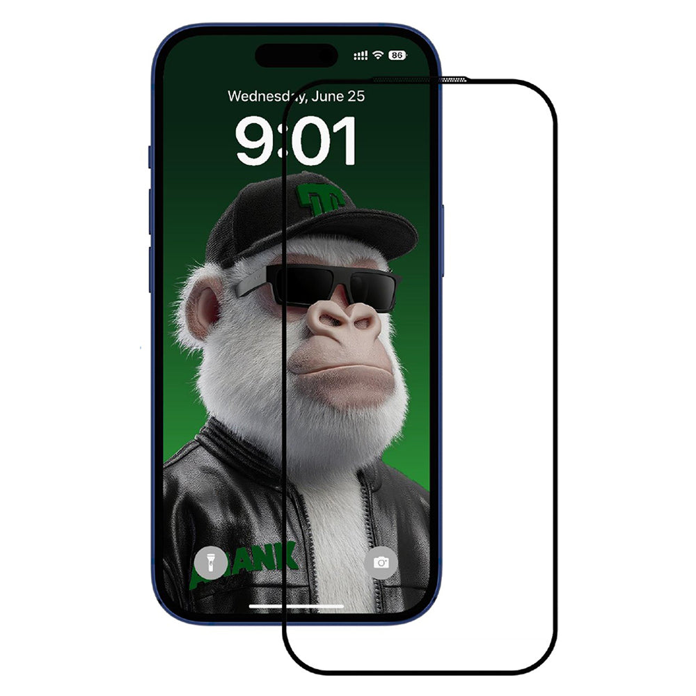 Beschermfolie Anank 10X Versterkt CG voor Apple iPhone 17 Air, Gehard Glas, Volledige Lijm, 2.5D, Zwart