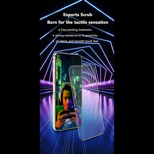 Film de protection d'écran Anank 1X Renforcé Anti-empreintes pour Apple iPhone 16 Pro, Verre Trempé, Collage Complet, 2.5D, Noir