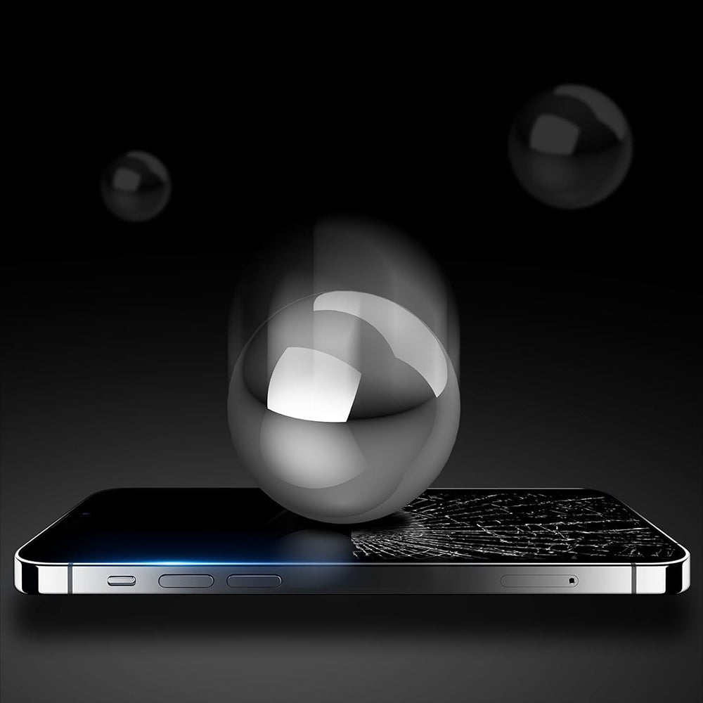Beschermfolie Anank 5X Versterkt Anti-Barst voor Apple iPhone 17 Pro Max, Gehard Glas, Volledige Lijm, 3D, Zwart
