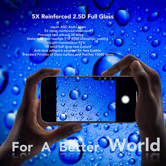 Anank Screen Protector for Apple iPhone 17 Pro Max, Tempered Glass, Full Glue, 2.5D, Black