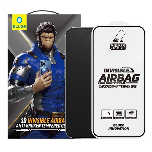 Schutzfolie Blueo Anti-Broken für Apple iPhone 17 Air, Gehärtetes Glas, Vollverklebung, Schwarz