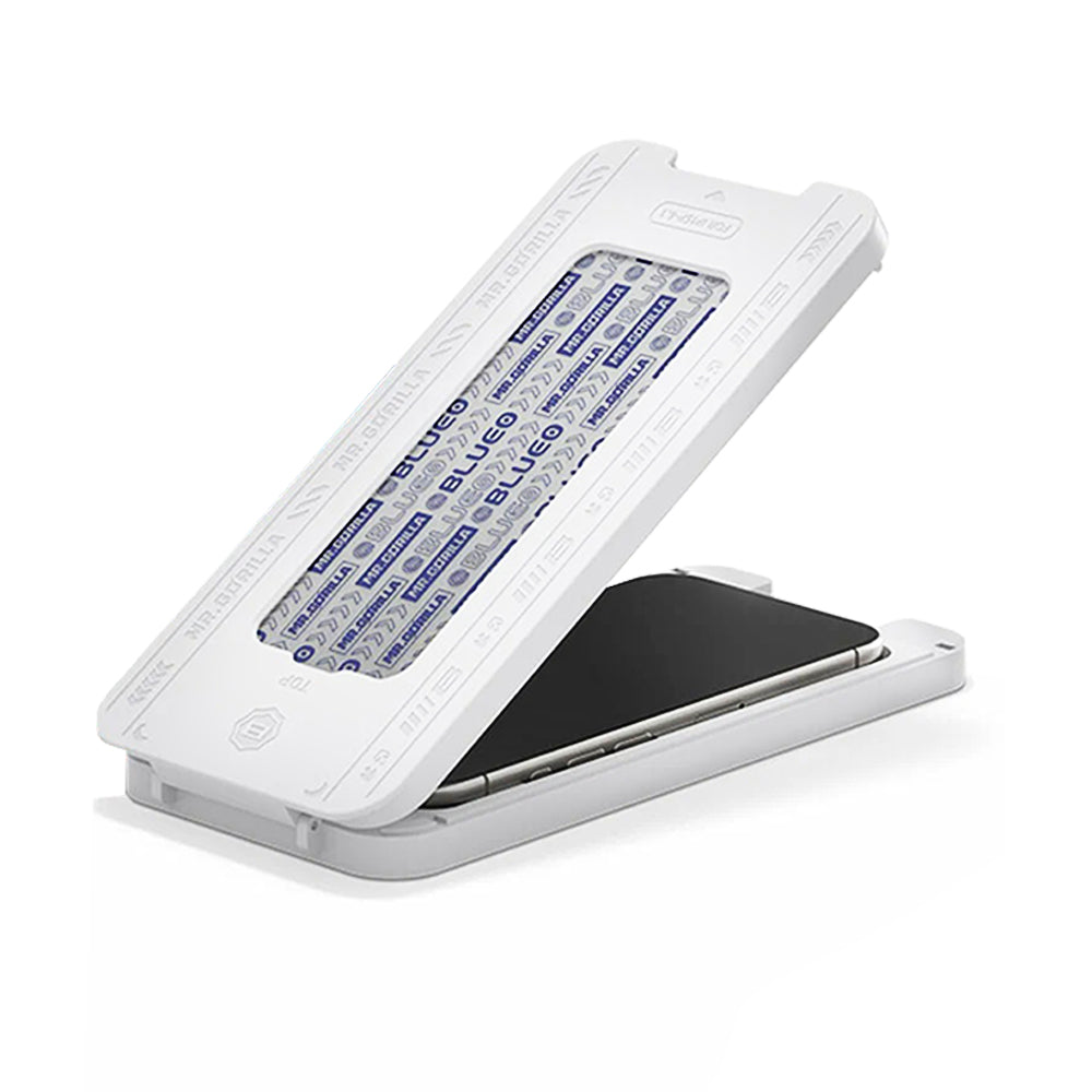 Beschermfolie Blueo Crystal Anti-Scratch Applicator voor Apple iPhone 17 Pro / 17 / 16 Pro, Gehard Glas, Volledige Lijm, Zwart