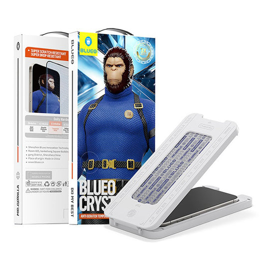 Beschermfolie Blueo Crystal Anti-Scratch voor Apple iPhone 17 Air, Gehard Glas, Volledige Lijm, Zwart