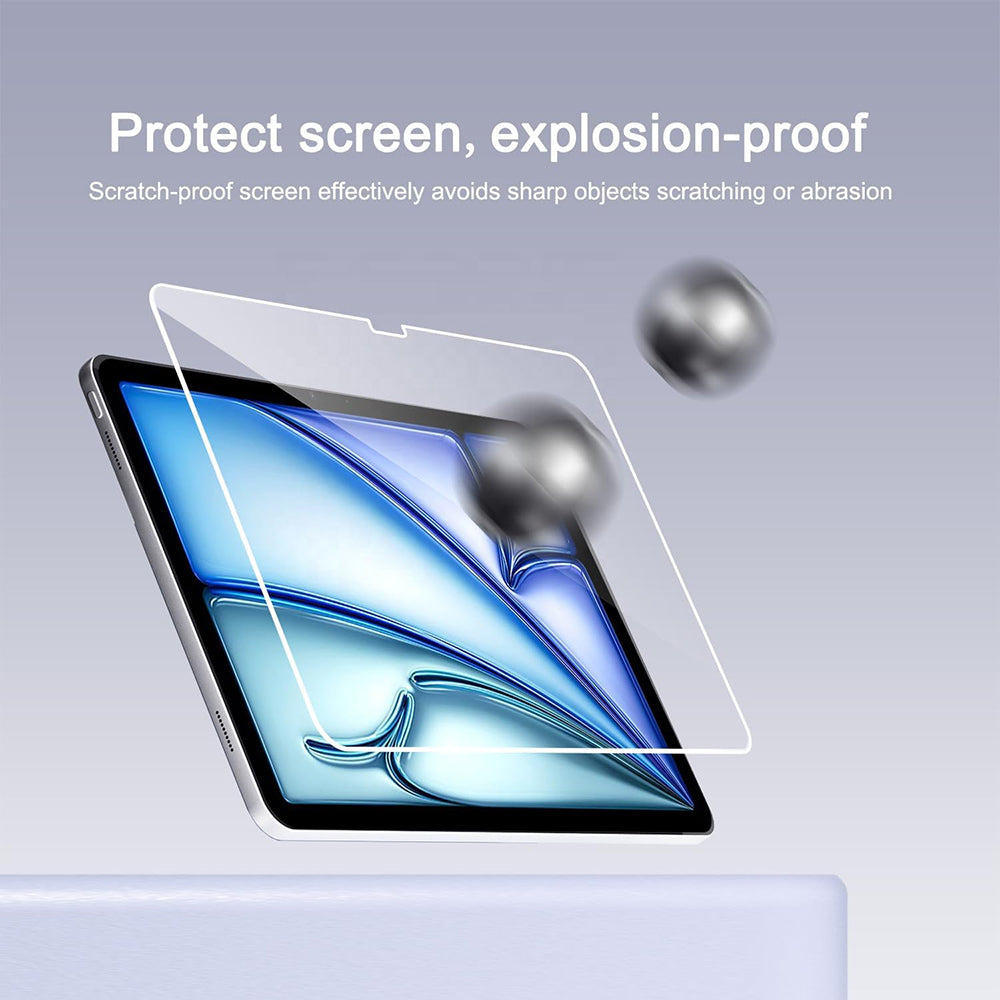 Film de protection d'écran Blueo HD pour Apple iPad (2025) / (2022), Verre trempé, Collage intégral