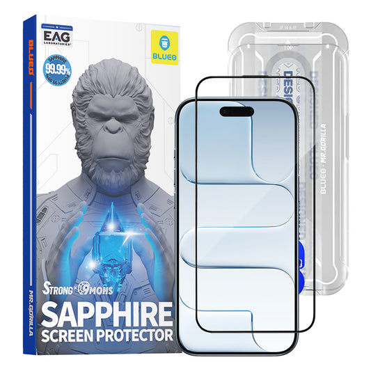 Beschermfolie Blueo Sapphire Applicator Pro voor Apple iPhone 17 Air, Gehard Glas, Volledige Lijm