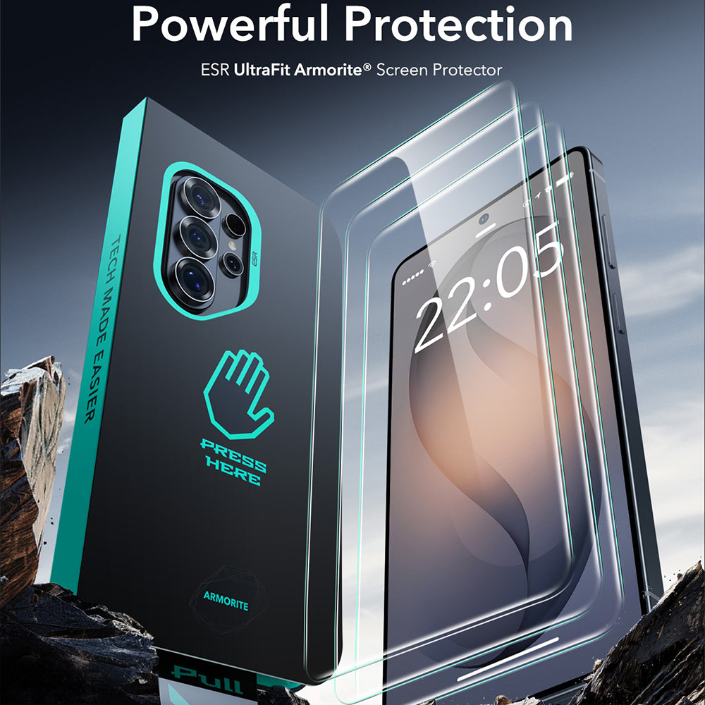 Film de protection d'écran ESR Armorite pour Samsung Galaxy S26 Ultra S948, Verre Trempé, Full Glue, Lot de 2 pièces