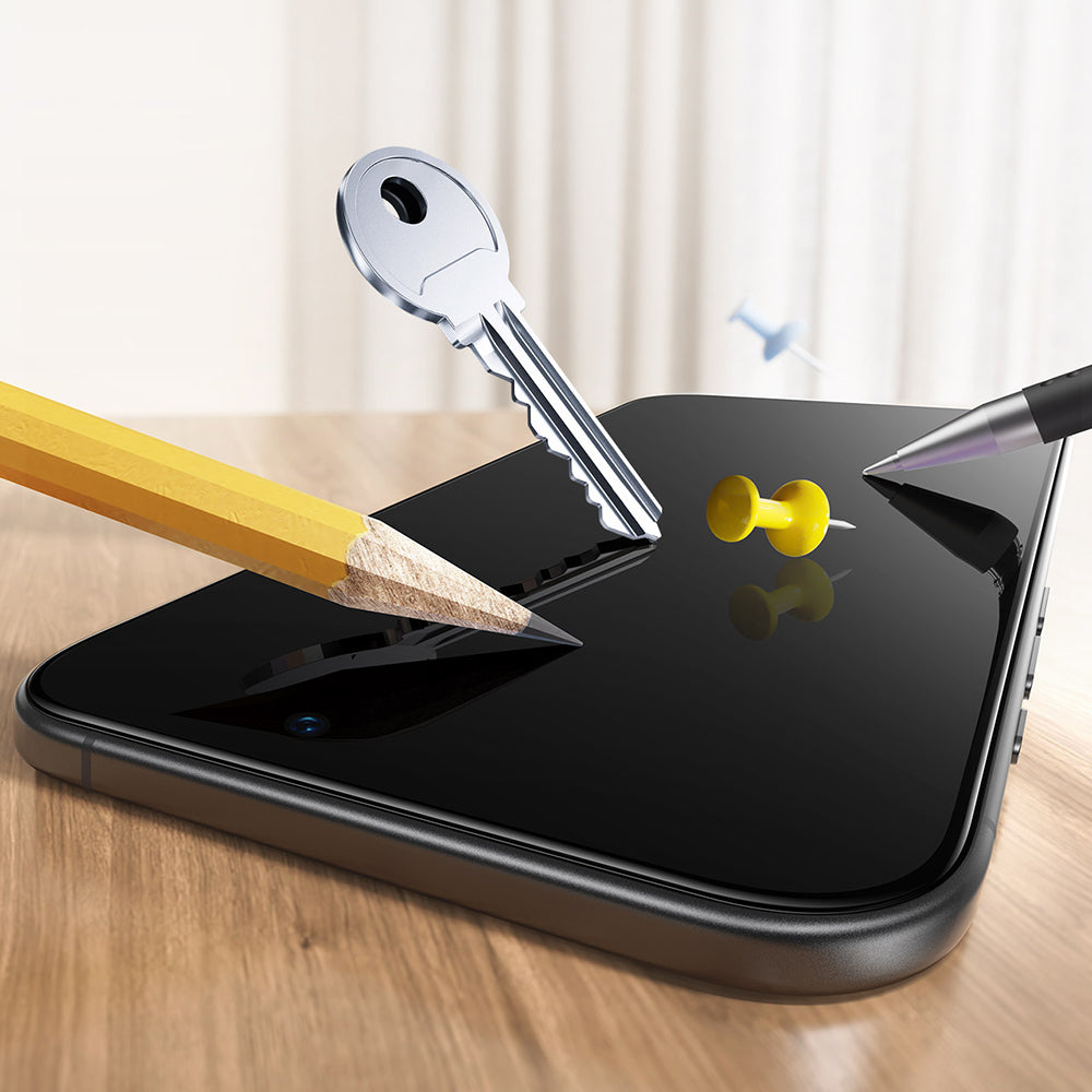 Schutzfolie ESR Armorite UltraFit für Apple iPhone 17 Pro, gehärtetes Glas, Full Glue, Set mit 2 Stück, Schwarz.