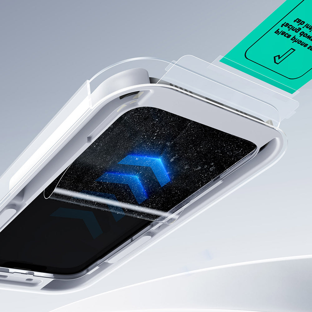 Schutzfolie ESR UltraFit für Apple iPhone 17 Pro Max, gehärtetes Glas, Full Glue, Set 2 Stück, Schwarz
