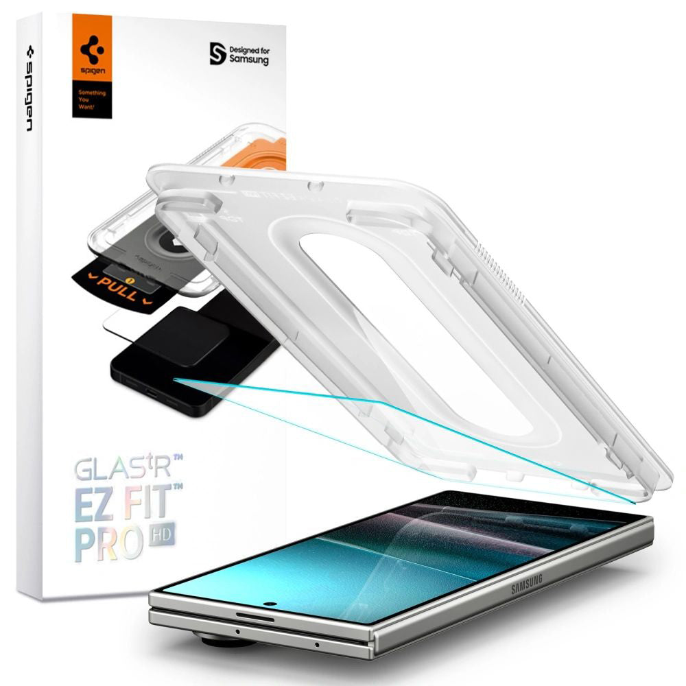 Beschermfolie Buitenscherm Spigen GlastR EZ FIT Pro HD voor Samsung Galaxy Z Fold7 F966, Gehard Glas, Volledige Lijm AGL09580
