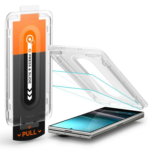 Beschermfolie Buitenscherm Spigen GlastR EZ FIT Pro HD voor Samsung Galaxy Z Fold7 F966, Gehard Glas, Volledige Lijm, Set van 2 stuks AGL09579