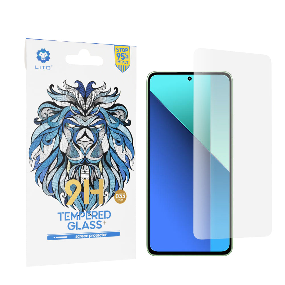 Film de protection d'écran Lito Classic pour Xiaomi Redmi Note 13 4G, Verre Trempé, Full Glue, 2.5D