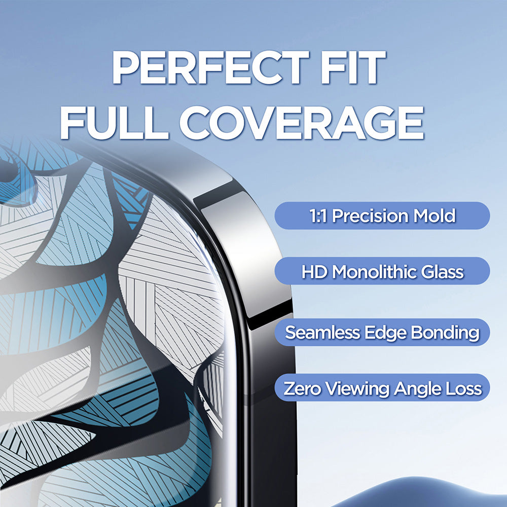 Film de protection Écran Lito D+ Max 4K pour Apple iPhone 17 Air, Verre Trempé, Full Glue, Noir