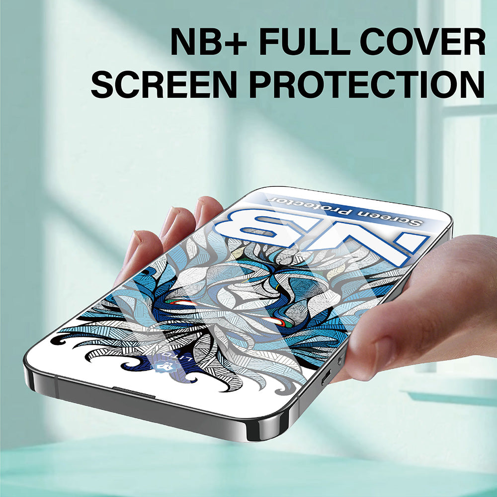 Beschermfolie Lito NB Scherm voor Apple iPhone 17 Air, Gehard Glas, Volledige Lijm, Zwart