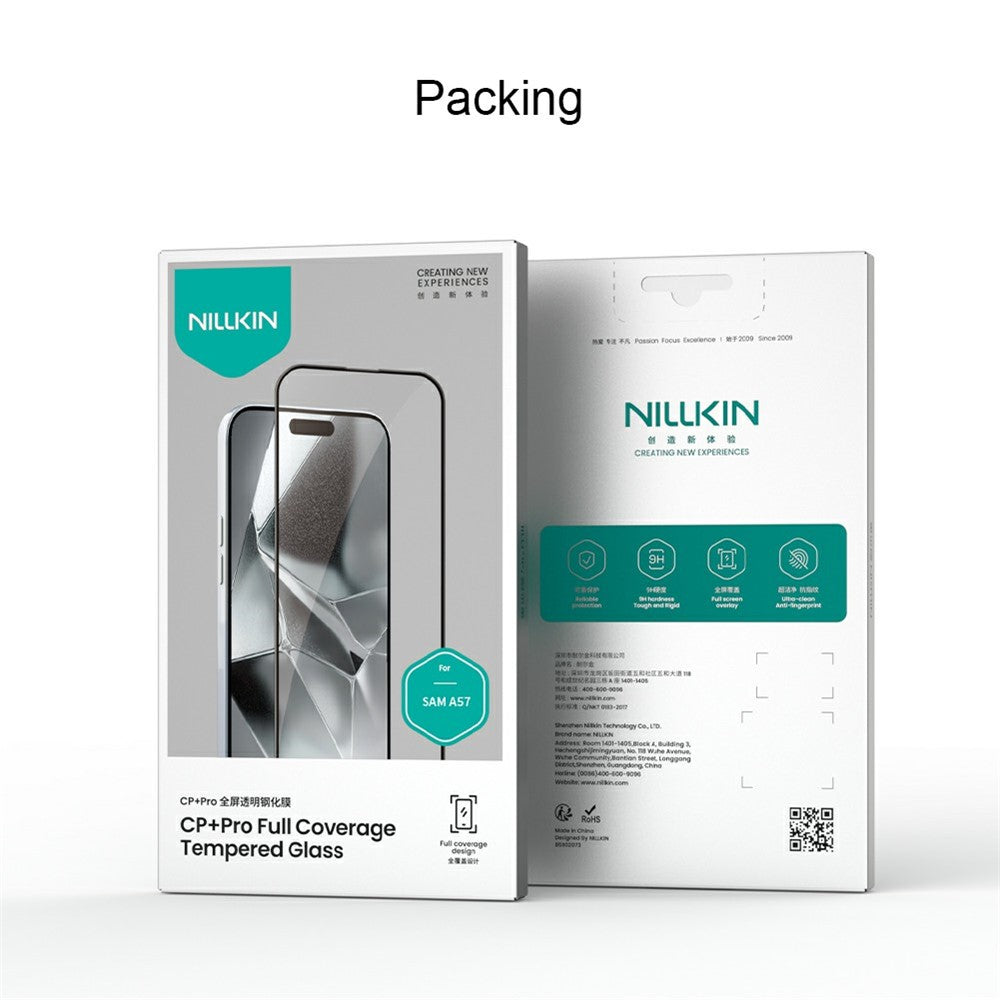 Nillkin CP+ Pro Screen Protector for Samsung Galaxy A57 5G, Tempered Glass, Full Glue, Black