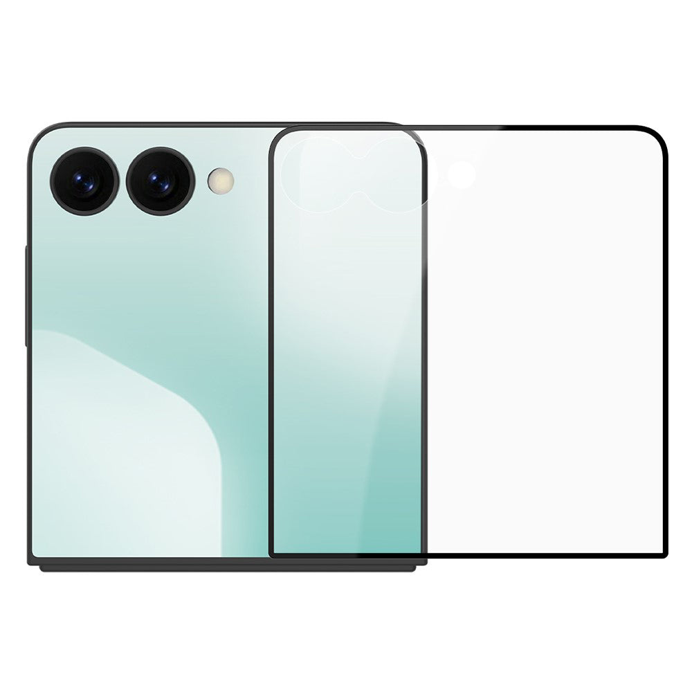 Film de protection écran extérieur Nillkin CP+ Pro pour Samsung Galaxy Z Flip8 F776 / Z Flip7 F766, Verre trempé, Collage complet, Noir