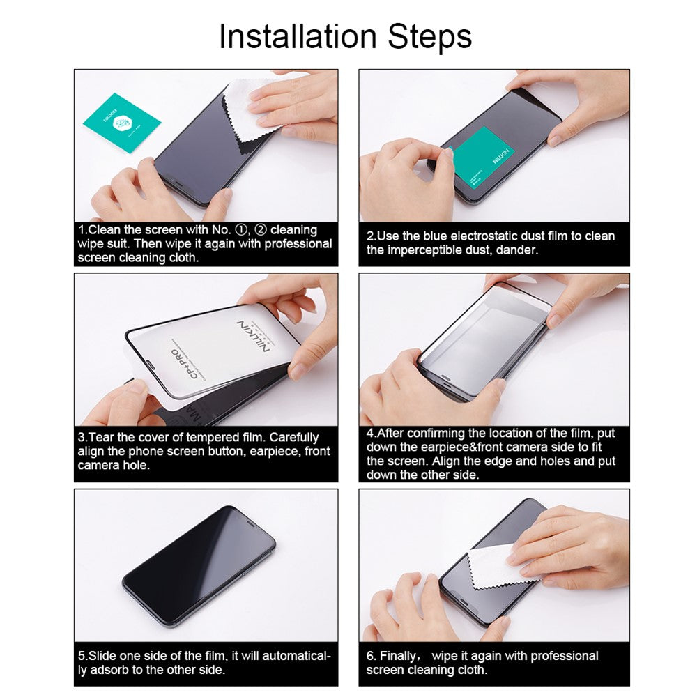 Nillkin CP+ Pro schermbeschermfolie voor Xiaomi 17T, gehard glas, volledige lijm, zwart
