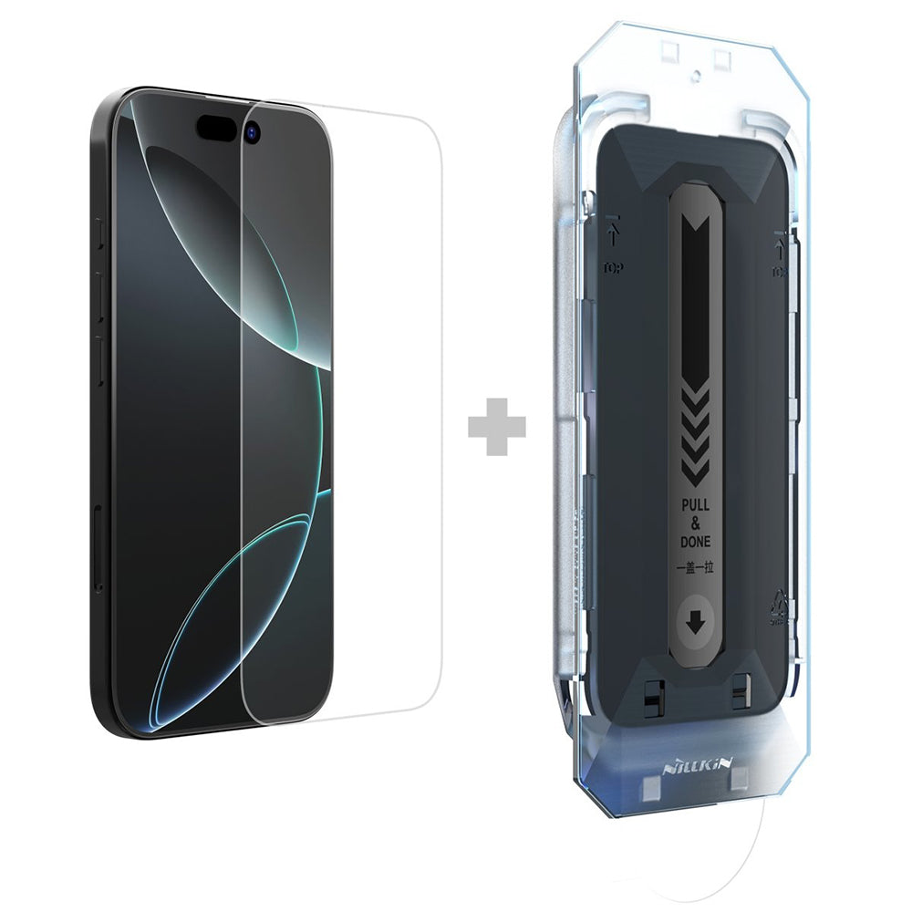 Film de protection d'écran Nillkin H+ Pro avec applicateur pour Apple iPhone 16 Pro Max, verre trempé, collage intégral
