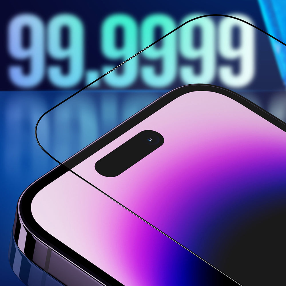 Beschermfolie Privacy Blueo Sapphire Applicator Pro voor Apple iPhone 17 Pro / 17 / 16 Pro, Gehard Glas, Volledige Lijm