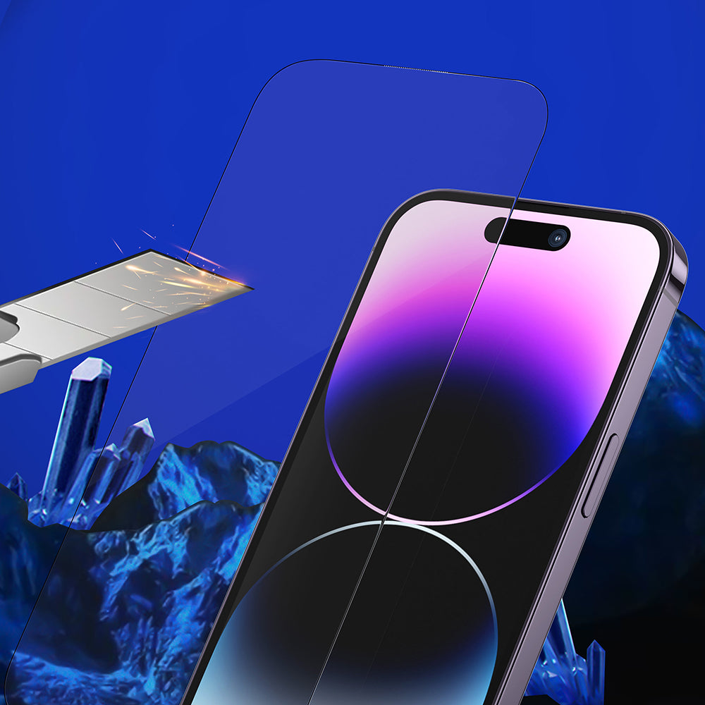 Beschermfolie Privacy Blueo Sapphire Applicator Pro voor Apple iPhone 17 Pro / 17 / 16 Pro, Gehard Glas, Volledige Lijm