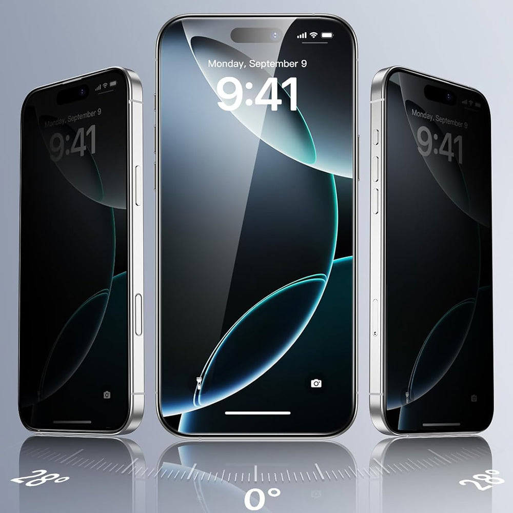 Privacy ESR schermbeschermfolie voor Apple iPhone 17 Air, Gehard Glas, Volledige Lijm, Set van 3 stuks