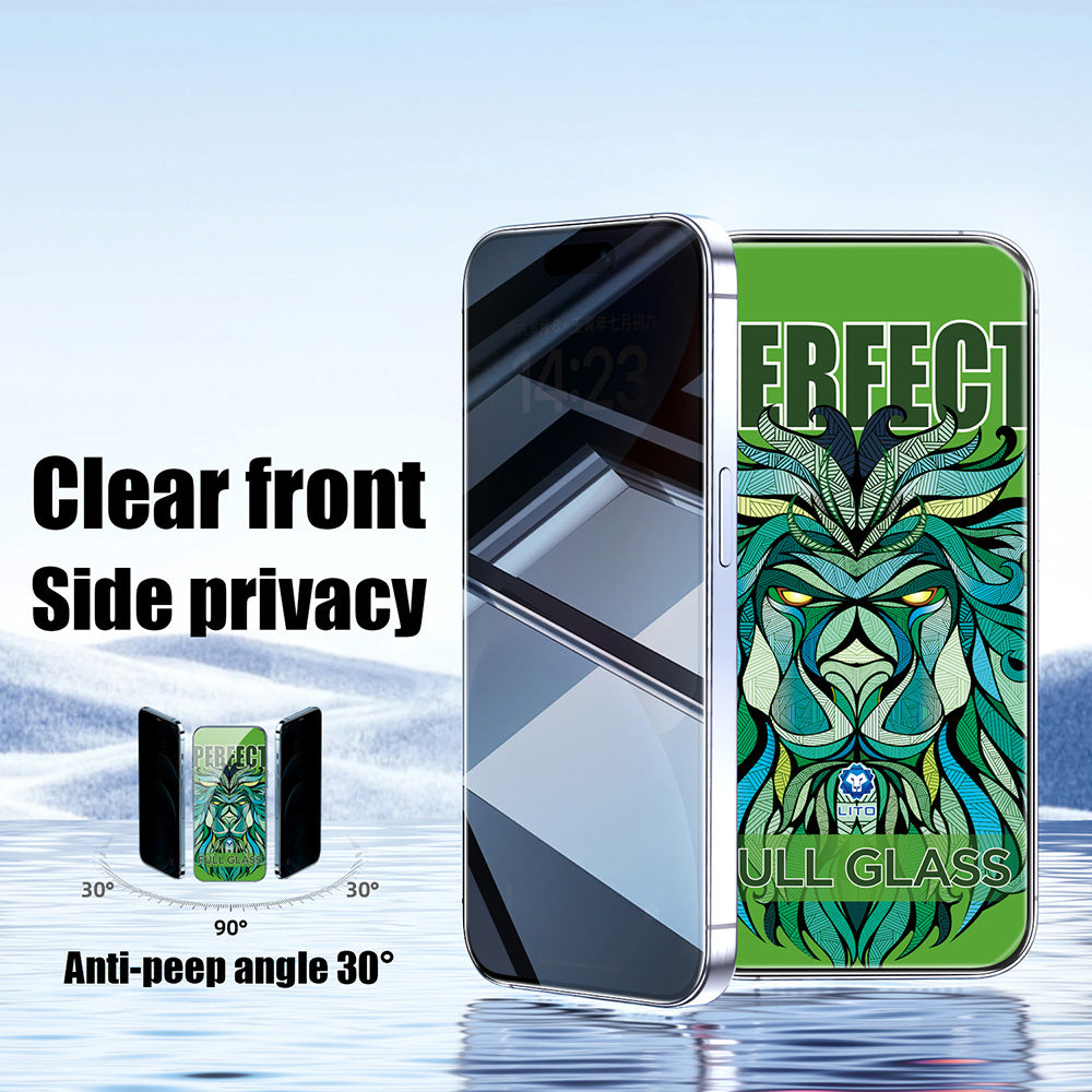Privacy-schermbeveiligingsfolie Lito D+ Max Strong voor Apple iPhone 17 Pro Max, Gehard Glas, Volledige Lijm