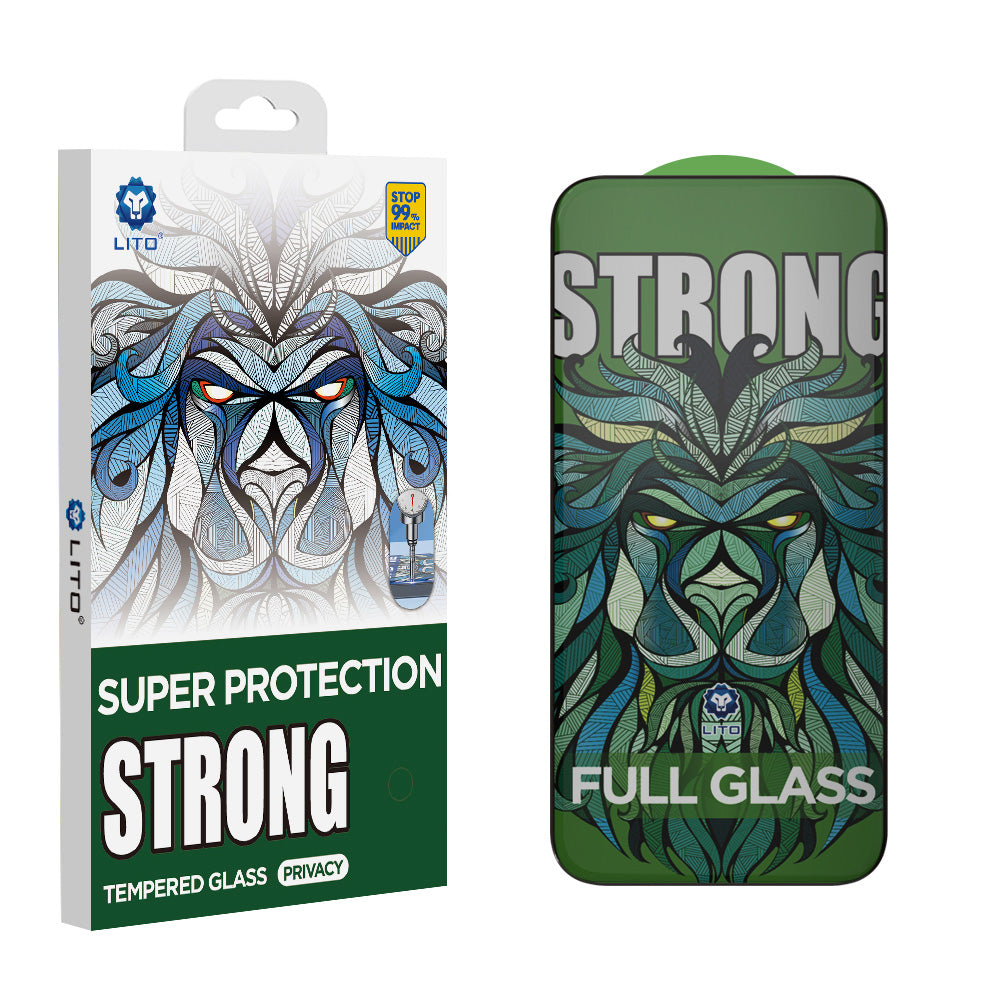 Privacy-schermbeveiligingsfolie Lito D+ Max Strong voor Apple iPhone 17 Pro Max, Gehard Glas, Volledige Lijm