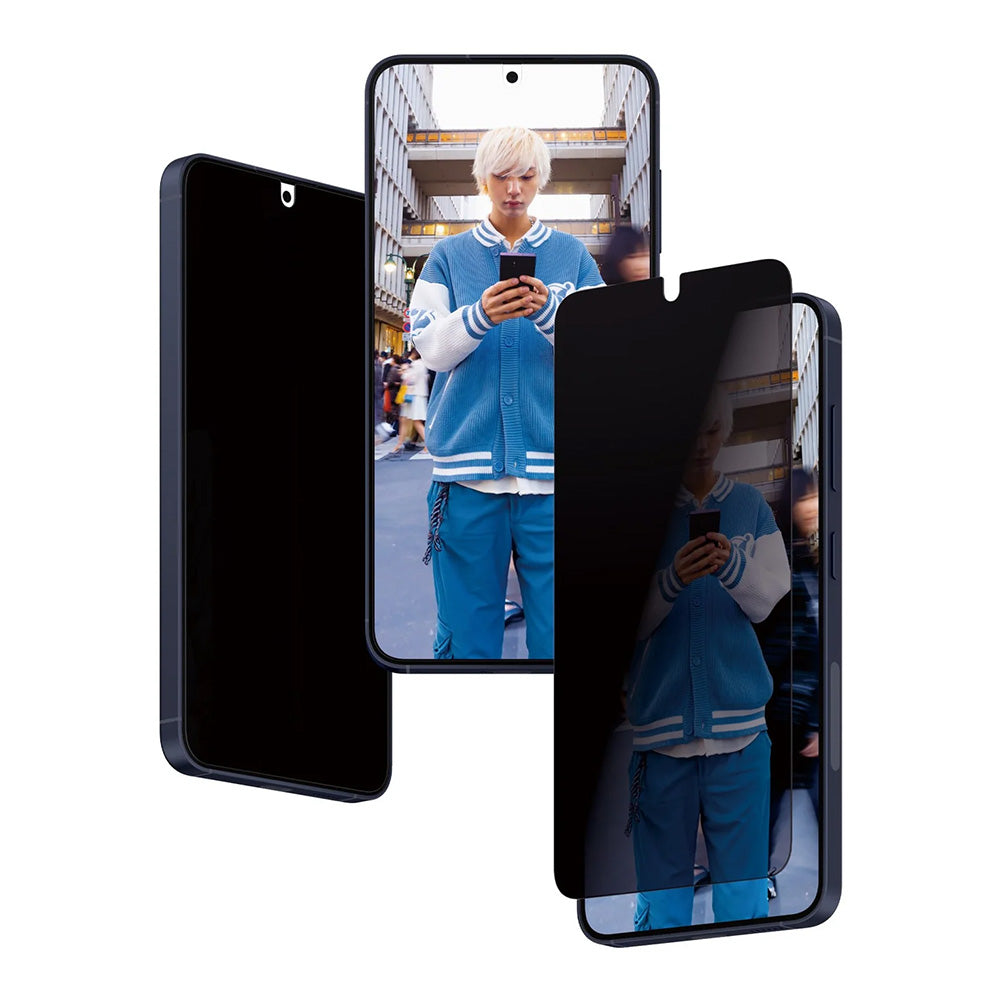 Beschermfolie Privacy PanzerGlass Ultra-Wide Fit EasyAligner voor Samsung Galaxy S24 S921, Gehard Glas, Volledige Lijm