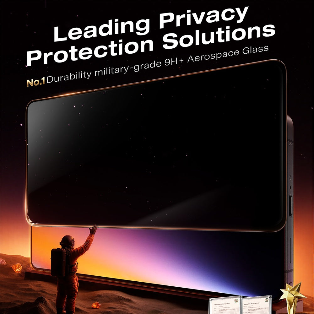 Film de protection écran Privacy Torras GlassGo Install Master pour Samsung Galaxy S26 Ultra S948, Verre Trempé, Full Glue