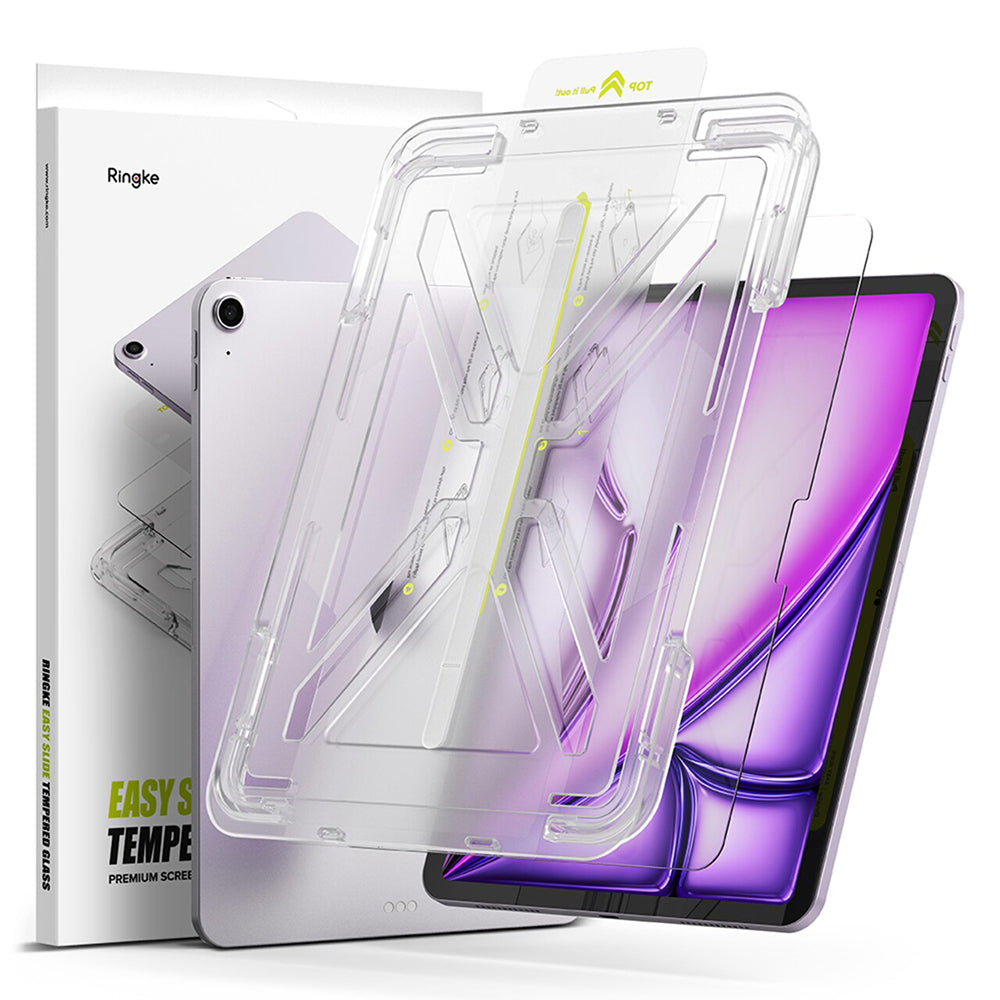 Film de protection d'écran Ringke Easy Slide pour Apple iPad Air 13 (2026) / Pro 13 (2025), Verre trempé, Collage complet