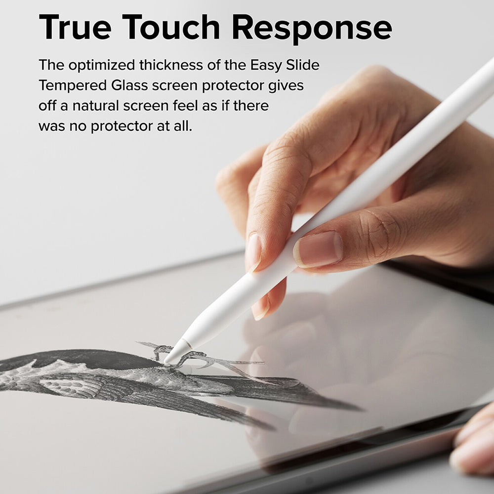 Film de protection d'écran Ringke Easy Slide pour Apple iPad Air 13 (2026) / Pro 13 (2025), Verre trempé, Collage complet