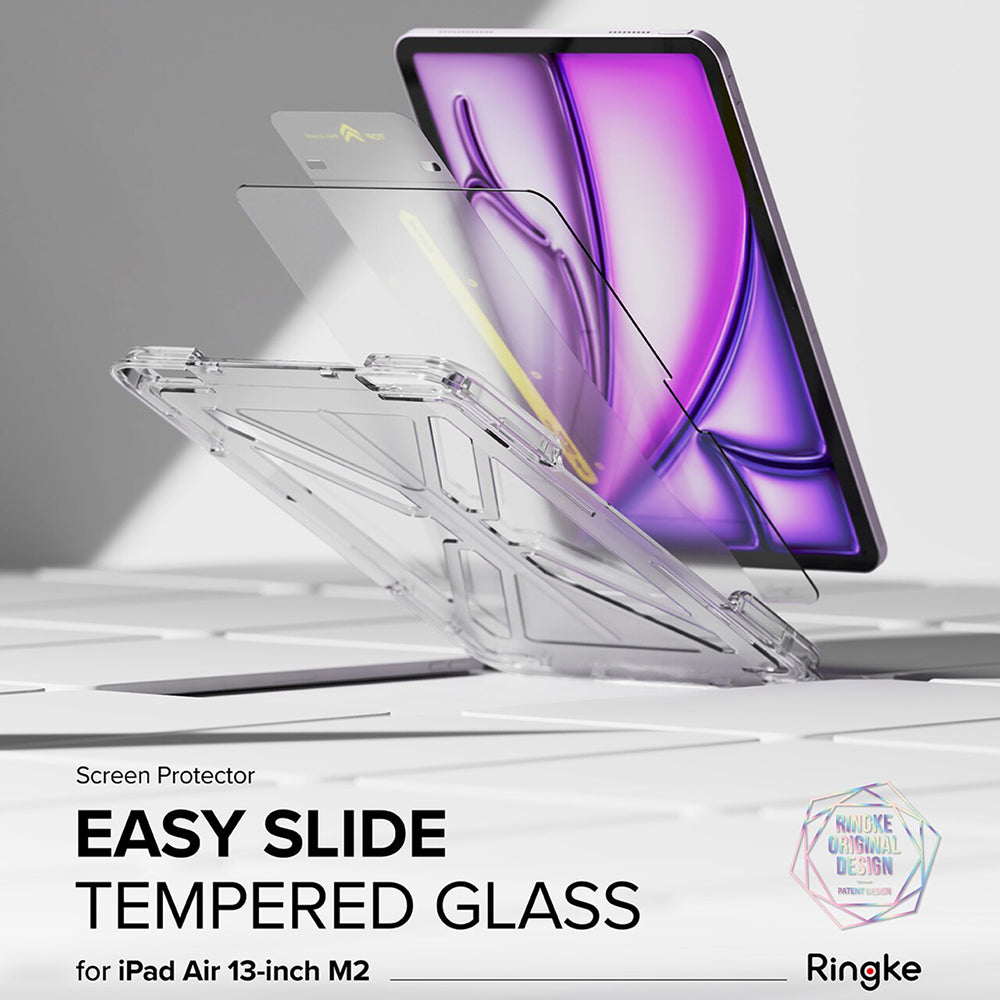 Film de protection d'écran Ringke Easy Slide pour Apple iPad Air 13 (2026) / Pro 13 (2025), Verre trempé, Collage complet