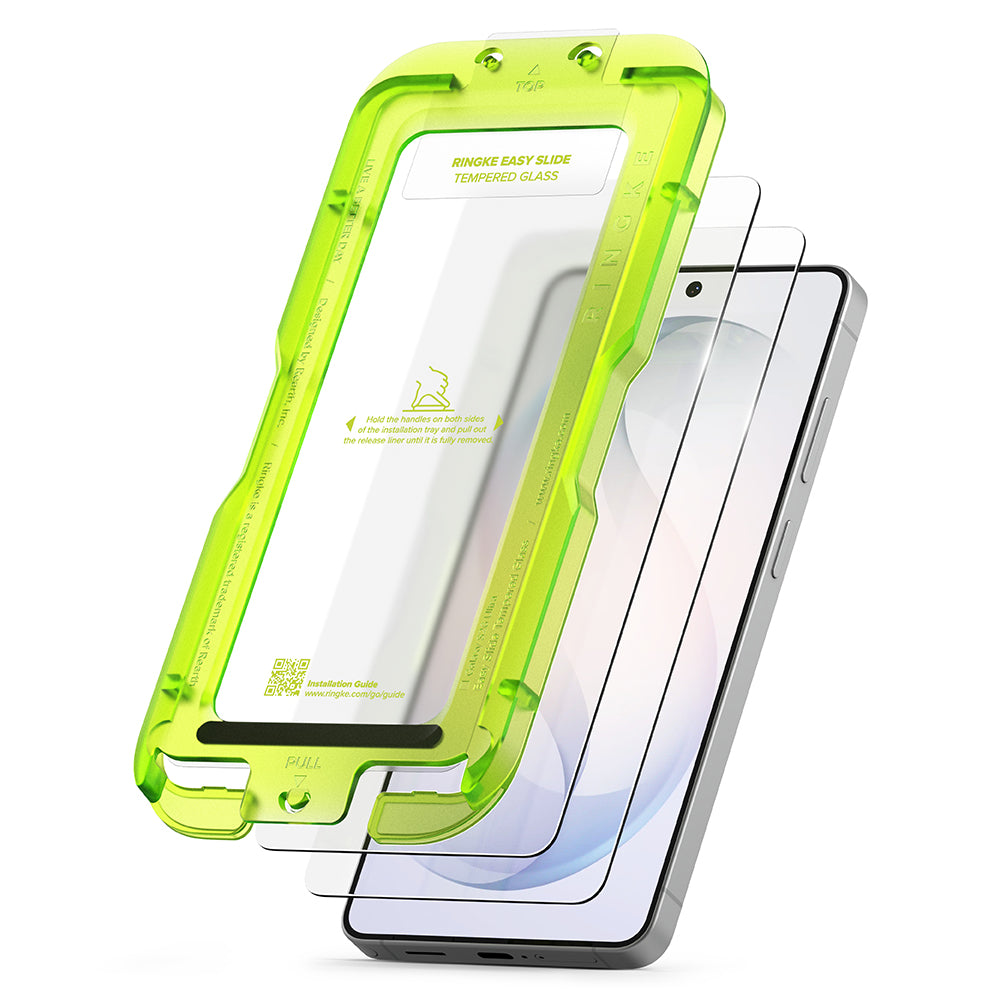 Film de protection d'écran Ringke Easy Slide pour Samsung Galaxy S26 Ultra S948, Verre Trempé, Full Glue, Lot de 2 pièces