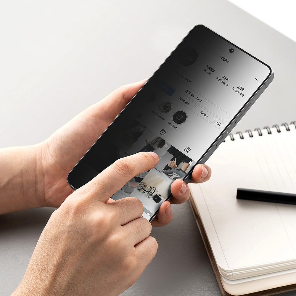 Beschermfolie Ringke Easy Slide voor Samsung Galaxy S26 Ultra S948, Gehard Glas, Volledige Lijm, Set van 2 stuks, Zwart