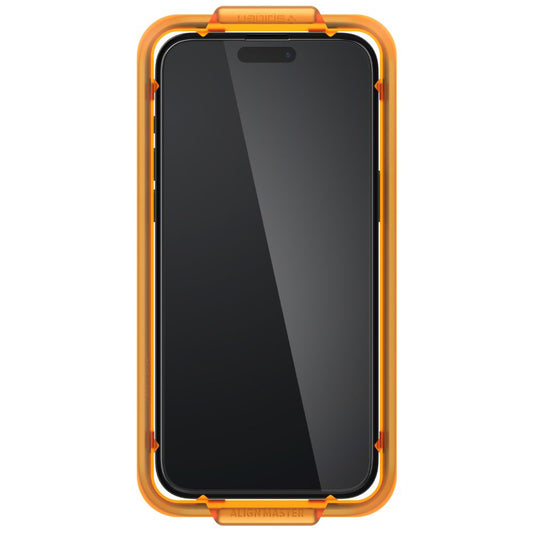 Schermbeveiligingsfolie Spigen GlastR Align Master voor Apple iPhone 15 Plus, Gehard Glas, Volledige Lijm, Set van 2 stuks, Zwart AGL06886