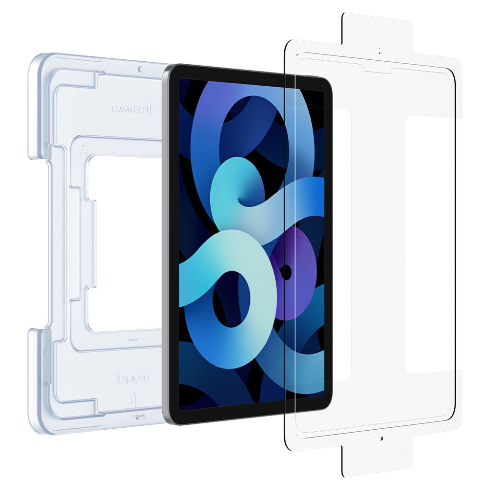 Film de protection d'écran Spigen GlastR EZ FIT pour Apple iPad Air (2022) / Pro 11 (2021) / Air (2020), Verre Trempé, Full Glue AGL02065