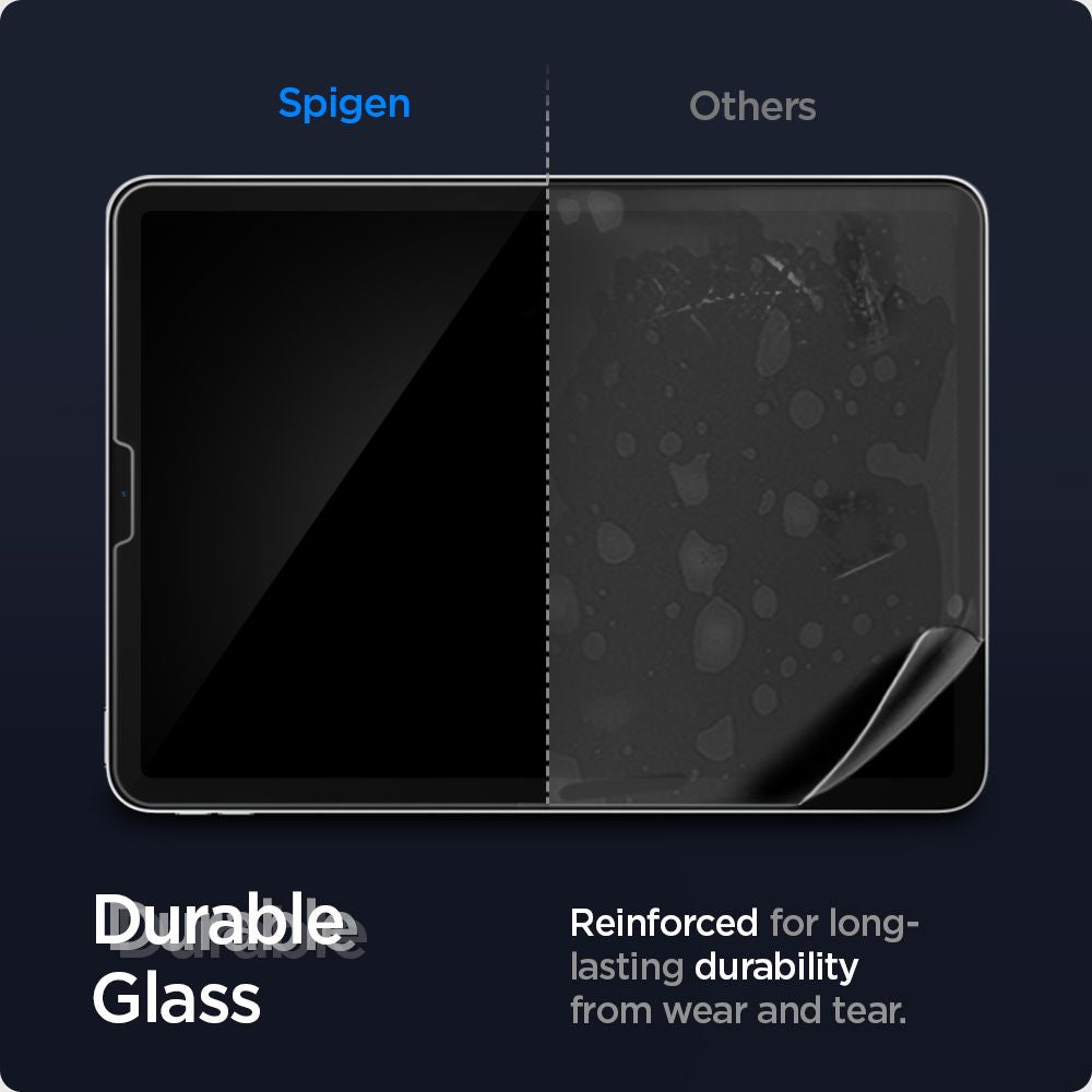 Film de protection d'écran Spigen GlastR EZ FIT pour Apple iPad Air (2022) / Pro 11 (2021) / Air (2020), Verre Trempé, Full Glue AGL02065