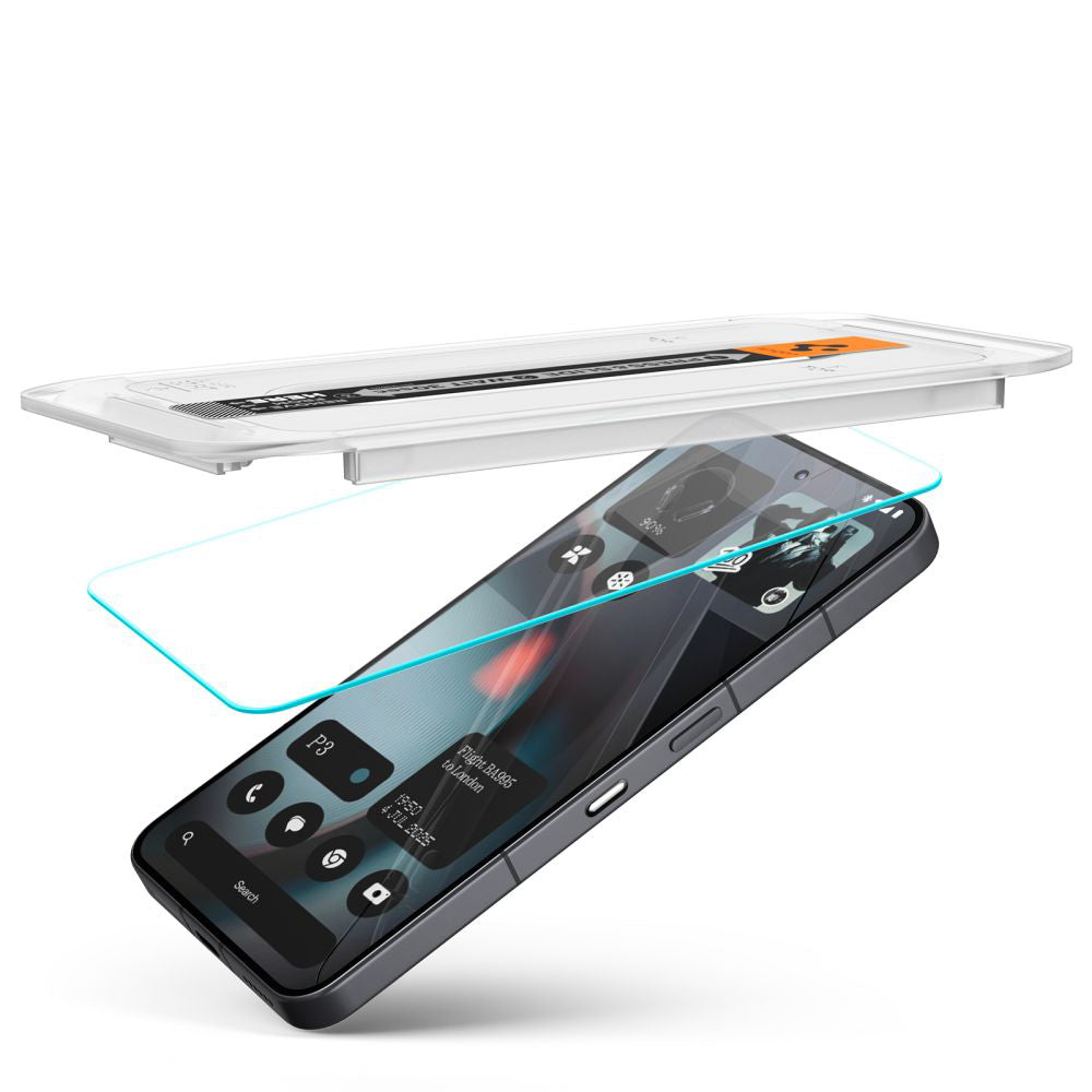 Film de protection écran Spigen GlastR EZ FIT pour Nothing Phone (3), Verre Trempé, Full Glue, Set 2 pièces AGL10165