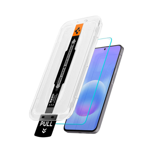 Film de protection écran Spigen GlastR EZ FIT Pro HD pour Samsung Galaxy A57 5G, Verre Trempé, Full Glue, Set 2 pièces AGL11397