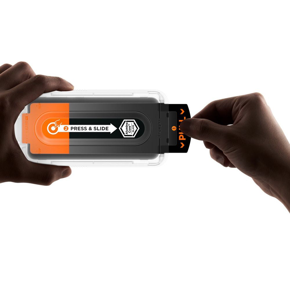 Film de protection écran Spigen GlastR EZ FIT Pro HD pour Samsung Galaxy S25 FE, Verre Trempé, Full Glue AGL10203