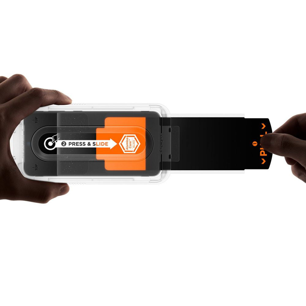 Film de protection écran Spigen GlastR EZ FIT Pro HD pour Samsung Galaxy S25 FE, Verre Trempé, Full Glue AGL10203